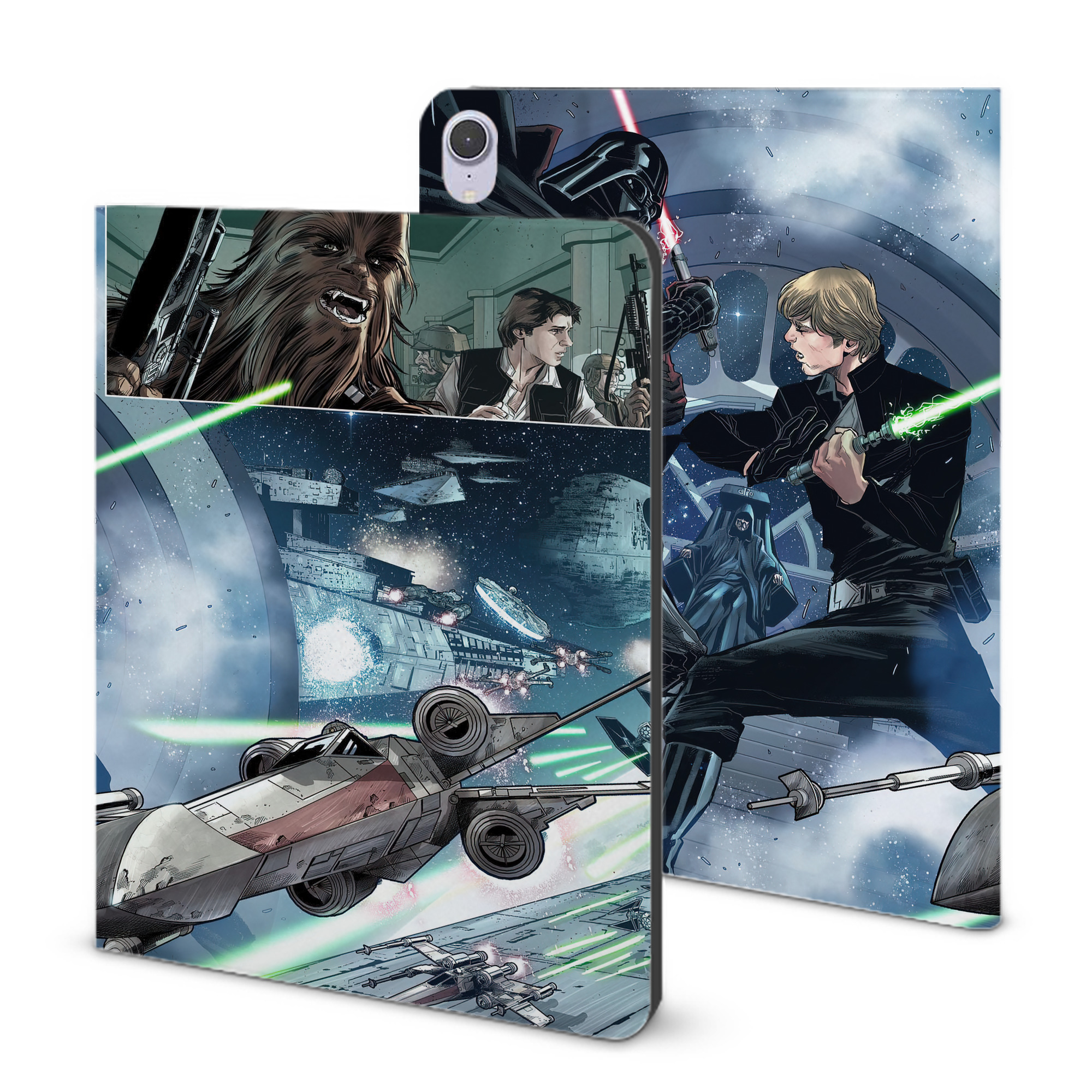 （画像用） スター・ウォーズ Star Wars IPad ケース ブック型 PUレザー TPU 耐衝撃 軽量 薄型 ペン収納なし 全面保護 IPad 各モデル対応